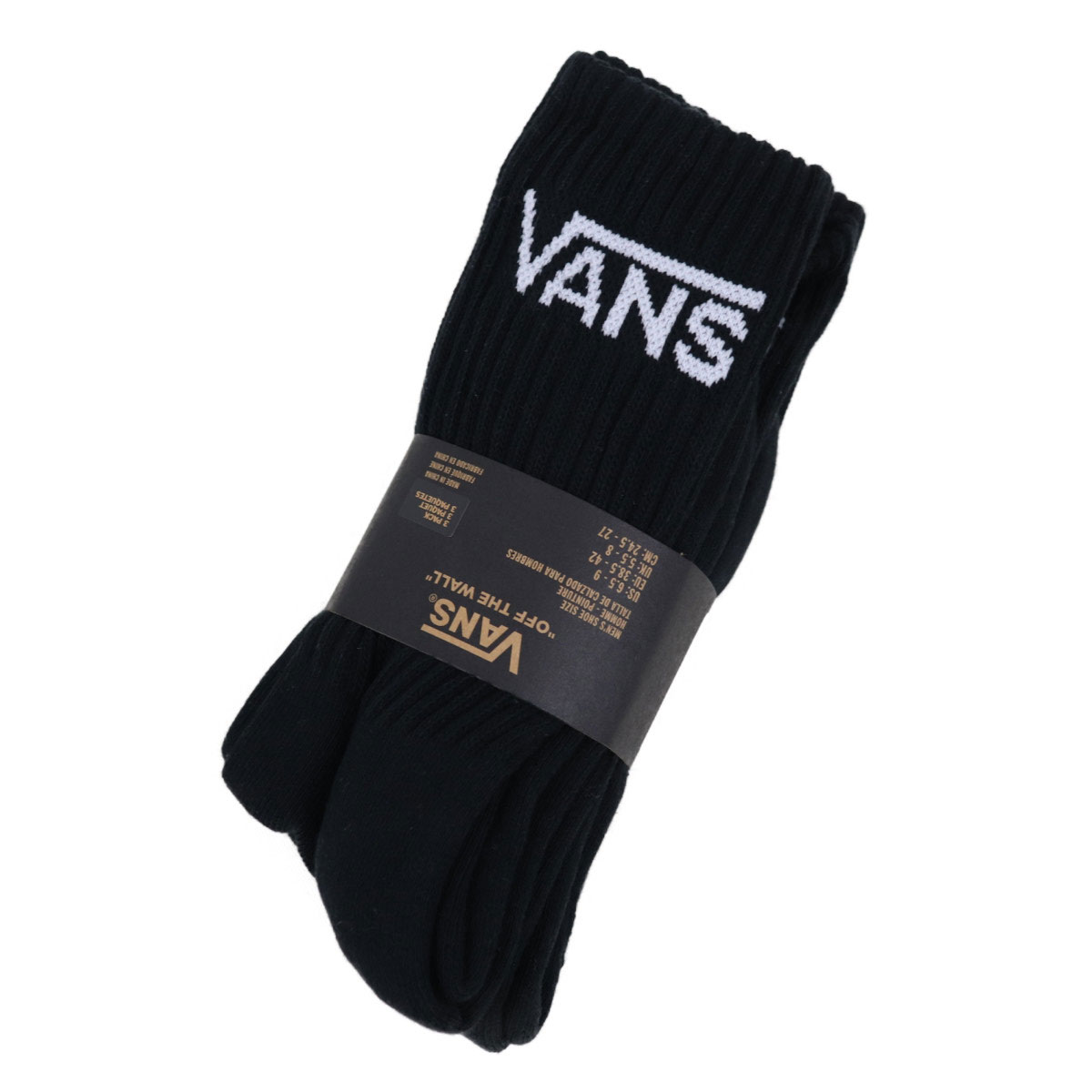 バンズ VANS 靴下 ソックス 3足セット CLASSIC CREW 黒 - EXTRAISSUE